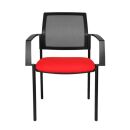 Topstar Besucherstühle BtoB 10 BB200A G210 rot, schwarz Stoff, 2 St.
