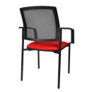 Topstar Besucherstühle BtoB 10 BB200A G210 rot, schwarz Stoff, 2 St.