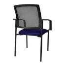 Topstar Besucherstühle BtoB 10 BB200A G260 blau, schwarz Stoff, 2 St.