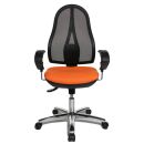 Topstar Bürostuhl Open Point SY Deluxe, OP290U G04 Stoff orange, Gestell chrom