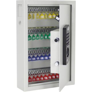 ROTTNER KeyTronic 48 Schlüsseltresor grau mit 48 Haken, Elektronikschloss, 30,0 x 11,0 x 45,0 cm, 1 St.
