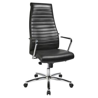 Topstar Chefsessel Chairman X, 9089R A80 Leder schwarz, Gestell chrom