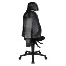 Topstar Bürostuhl Free Art mit Kopfstütze, FR100 G200X Stoff schwarz, Gestell schwarz