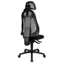 Topstar Bürostuhl Free Art mit Kopfstütze, FR100 G202X Stoff anthrazit, Gestell schwarz
