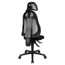 Topstar Bürostuhl Free Art mit Kopfstütze, FR100 G208X Stoff grau, Gestell schwarz