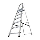 KRAUSE Stehleiter einseitig CORDA silber 7 Stufen, H: 220,0 cm