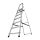 KRAUSE Stehleiter einseitig CORDA silber 7 Stufen, H: 220,0 cm