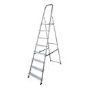 KRAUSE Stehleiter einseitig CORDA silber 8 Stufen, H: 240,0 cm