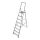 KRAUSE Stehleiter einseitig CORDA silber 8 Stufen, H: 240,0 cm