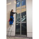 KRAUSE Anlegeleiter CORDA silber 8 Sprossen, H: 225,0 cm