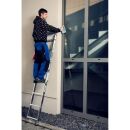 KRAUSE Anlegeleiter CORDA silber 8 Sprossen, H: 225,0 cm
