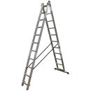 KRAUSE Vielzweckleiter CORDA silber 2x 11 Sprossen, H:...