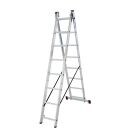 KRAUSE Vielzweckleiter CORDA silber 2x 8 Sprossen, H:...
