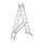 KRAUSE Vielzweckleiter CORDA silber 2x 8 Sprossen, H: 225,0 cm