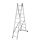 KRAUSE Vielzweckleiter CORDA silber 2x 8 Sprossen, H: 225,0 cm