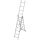 KRAUSE Vielzweckleiter CORDA silber 3x 7 Sprossen, H: 195,0 cm