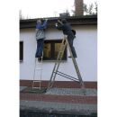 KRAUSE Vielzweckleiter CORDA silber 3x 9 Sprossen, H: 250,0 cm