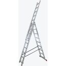 KRAUSE Vielzweckleiter CORDA silber 3x 9 Sprossen, H: 250,0 cm