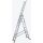 KRAUSE Vielzweckleiter CORDA silber 3x 9 Sprossen, H: 250,0 cm
