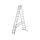 KRAUSE Vielzweckleiter CORDA silber 3x 11 Sprossen, H: 610,0 cm