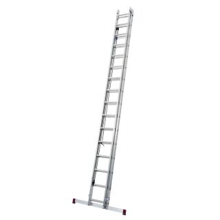 KRAUSE Schiebeleiter CORDA silber 2x 16 Sprossen, H: 450,0 cm