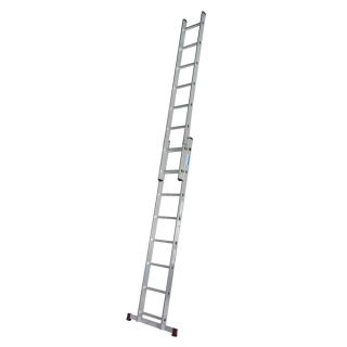 KRAUSE Schiebeleiter CORDA silber 2x 8 Sprossen, H: 225,0 cm