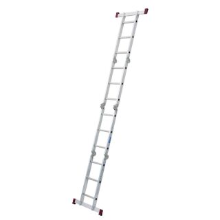 KRAUSE Gelenkleiter CORDA silber 4x 3 Sprossen, H: 100,0 cm