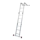 KRAUSE Gelenkleiter CORDA silber 4x 3 Sprossen, H: 100,0 cm