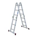 KRAUSE Gelenkleiter CORDA silber 4x 3 Sprossen, H: 100,0 cm