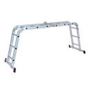 KRAUSE Gelenkleiter CORDA silber 4x 3 Sprossen, H: 100,0 cm