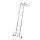 KRAUSE Gelenkleiter CORDA silber 4x 3 Sprossen, H: 100,0 cm