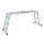 KRAUSE Gelenkleiter CORDA silber 4x 3 Sprossen, H: 100,0 cm