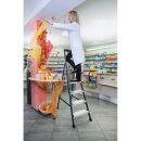 KRAUSE Stehleiter einseitig Securo schwarz 5 Stufen, H:...