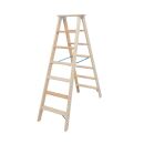 KRAUSE Stehleiter beidseitig Stabilo natur 2x 7 Stufen,...