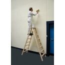 KRAUSE Stehleiter beidseitig Stabilo natur 2x 8 Stufen,...