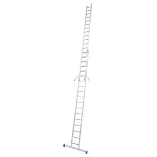 KRAUSE Schiebeleiter Stabilo silber 2x 18 Stufen, H: 525,0 cm