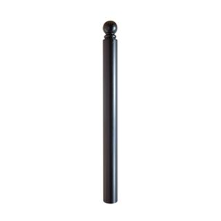 Stilpoller aus Stahlrundrohr Ø 82 mm, herausnehmbar, mit Profilzylinderschloss 4: 900 mm Überflur, Farbe: mattschwarz