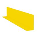 Unterfahrschutz-Winkel aus Stahl,<br>für Rammschutz-Geländer,<br>BxHxT 880x200x100 mm,  WS 4mm,<br>gelb kunststoff-beschichtet, z. Aufdüb.