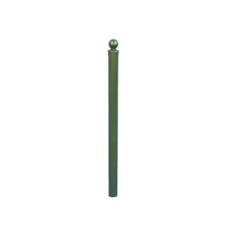Stilpfosten aus Stahlrundrohr Ø 60 mm, umlegbar, mit Profilzylinderschloss zum Einbetonieren, mit Bodenhülse 400 mm Unterflur