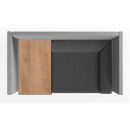 rocada Besprechungsecke Soft Seating schwarz, grau grau Stoff 125,0 x 68,0 x 137,0 cm, 1 St.