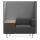 rocada Besprechungsecke Soft Seating schwarz, grau grau Stoff 125,0 x 68,0 x 137,0 cm, 1 St.