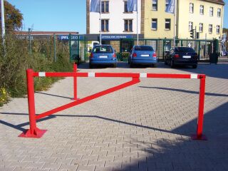 Drehschranke, zum Einbetonieren, mit Dreikantverschluss, ohne Lackierung 2500 mm