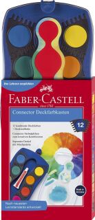 CONNECTOR Farbkasten - 12 Farben, inkl. Deckweiß, blau, 1 St.