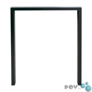 Anlehnbügel aus Rechteckrohr 60 x 40 mm, ohne Querrohr, ohne Lackierung 450 mm