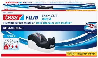 Tischabroller Easy Cut® Orca - für Rollen bis 33m : 19mm, schwarz/weiß, 1 St.