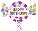 Folienballon Bonbon Happy Birthday - 101 x 60 cm, 1 St.