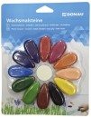 Wachsmalsteine Tropfen - 12 Farben sortiert, 1 Radierer,...