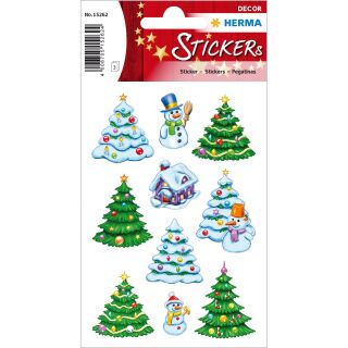 15262 Sticker DECOR Weihnachtswinterwald, 10 St.