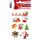 Weihn. Sticker Weihnachtsmann 8 Stück, 10 St.