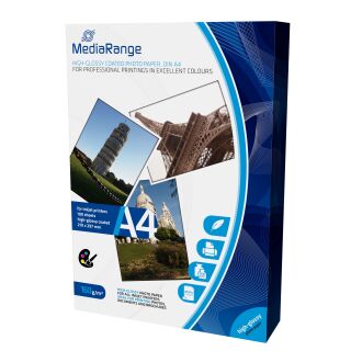DIN A4 Fotopapier für Tintenstrahldrucker, hochglänzend, 160g, 100 Blatt, 1 St.